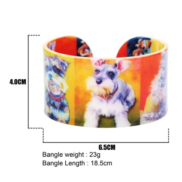 NWT Schnauzer Dog Bracelet Cuff - Picture 4 of 4